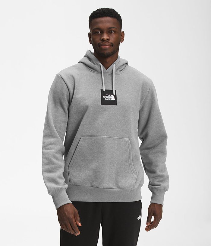 The North Face Mens Hoodie Heavyweight Box Pullover 964OYGLAM - Grey